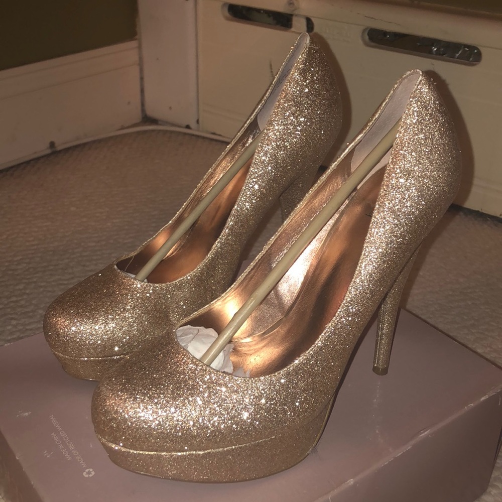 Gold High Heels
